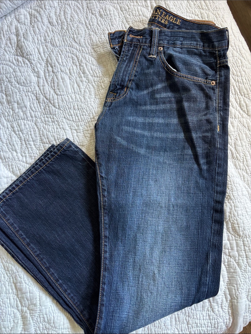 American Eagle Outfitters Dark Blue Straight Men's Jeans
